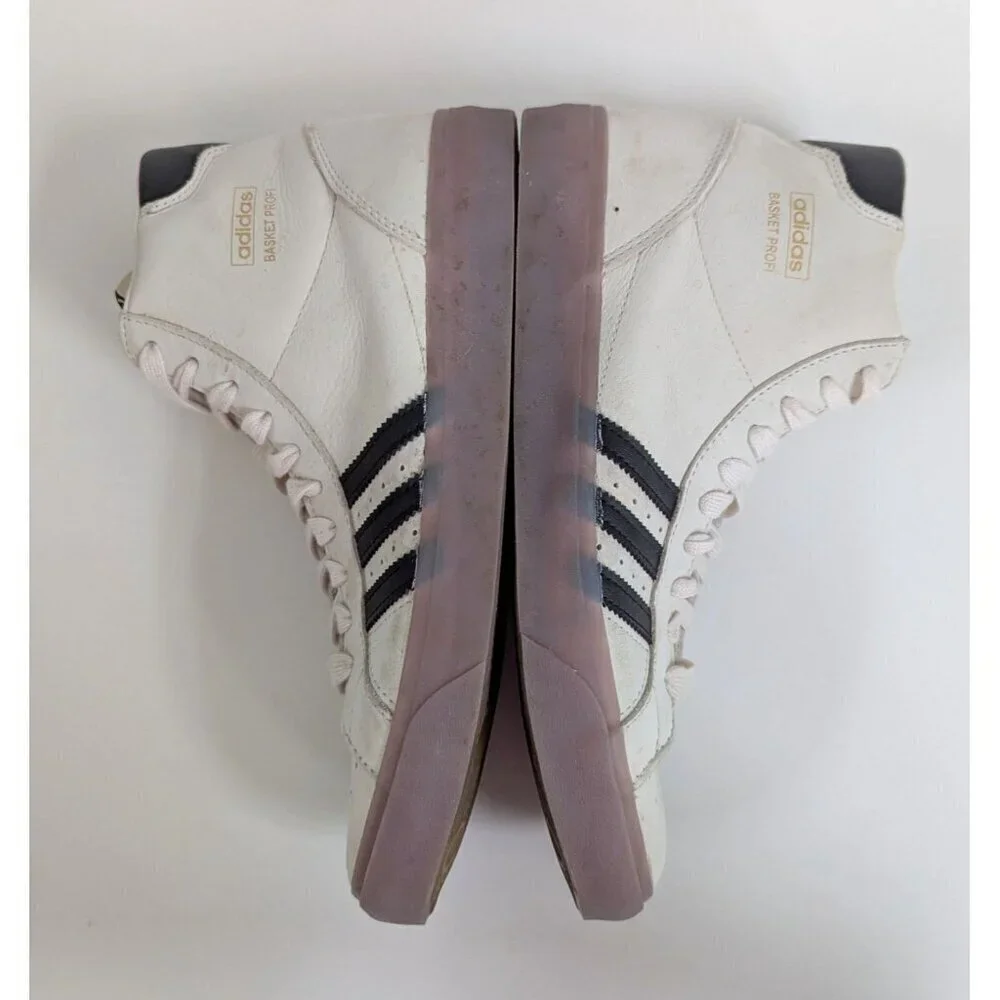Adidas Basket Profi Chalk White Men's Retro Leather High Tops Size 9 FX0350